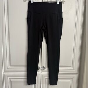 Mondetta Sz Small Black High-Waisted Athletic Pants Polyester/Spandex Blend NWOT